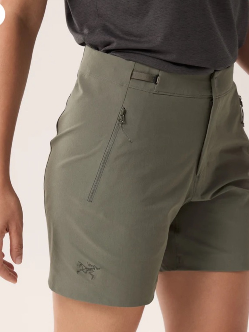 Arc'teryx Women's Gamma Shorts Olive with Zip Pockets